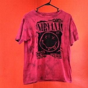 Red Tie Dye Nirvana Concert Tee Shirt